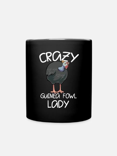 Perlhühner Perlhuhn Guinea Fowl - Tasse einfarbig - Schwarz
