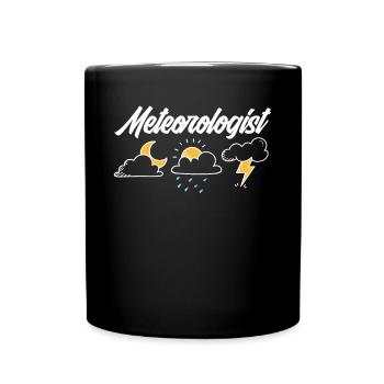 Meteorologe Meteorologie Sturmjäger Geschenk - Tasse einfarbig - Schwarz - Vorne