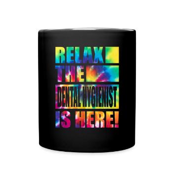 Dental Hygienist Funny Saying - Full Colour Mug - black - Front