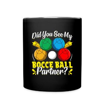 Funny Bocce Game - Full Colour Mug - black - Front