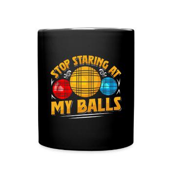 Funny Bocce Game - Full Colour Mug - black - Front