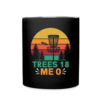 Disc Golfer hit Trees and Curse - Full Colour Mug - black - Front