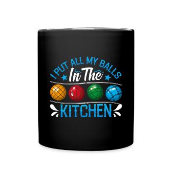 Funny Bocce Game - Full Colour Mug - black - Front