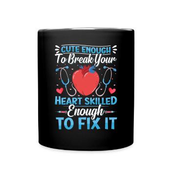 Nursing Assistent Design - Tasse einfarbig - Schwarz - Vorne