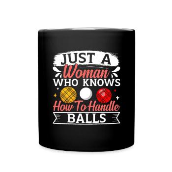 Funny Bocce Game - Full Colour Mug - black - Front