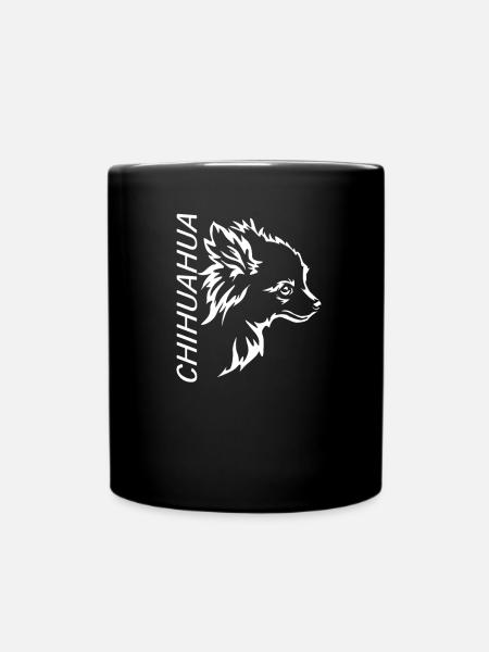 Hund Chihuahua Hundebesitzer Gechenkidee - Tasse einfarbig - Schwarz