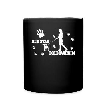 Hund Chihuahua Hundebesitzer Gechenkidee - Tasse einfarbig - Schwarz - Vorne