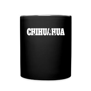Hund Chihuahua Hundebesitzer Gechenkidee - Tasse einfarbig - Schwarz - Vorne