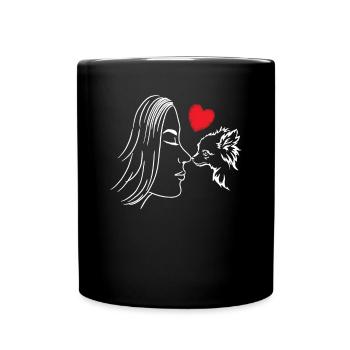 Chien Chihuahua Propriétaire de chien Gechenkidee - Mug uni - noir - Devant