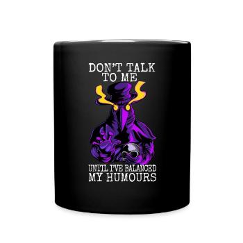 Plague Doctor Halloween pest doktor Maske - Tasse einfarbig - Schwarz - Vorne