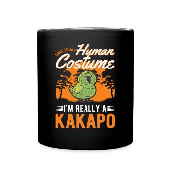 Kakapo Halloween Bird Night Parrot - Full Colour Mug - black - Front