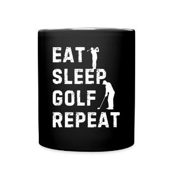 Eat Sleep Golf Repeat - Golfing Golf Player Golfer - Mug uni - noir - Devant