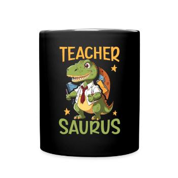 Dinosaur Teacher Paleontology Teaching Dino - Full Colour Mug - black - Front