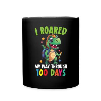 Dinosaur Teacher Paleontology Teaching Dino - Full Colour Mug - black - Front