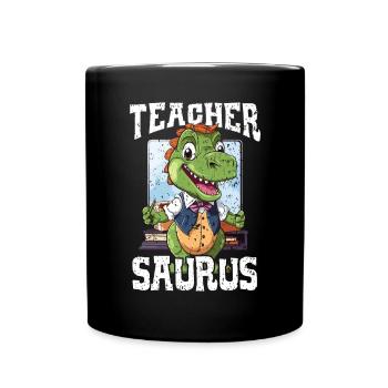 Dinosaur Teacher Paleontology Teaching Dino - Full Colour Mug - black - Front