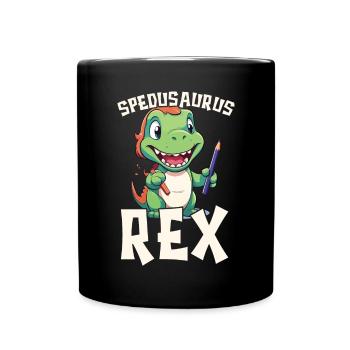 Dinosaur Teacher Paleontology Teaching Dino - Full Colour Mug - black - Front
