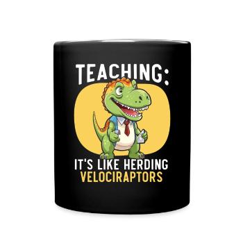 Dinosaur Teacher Paleontology Teaching Dino - Full Colour Mug - black - Front