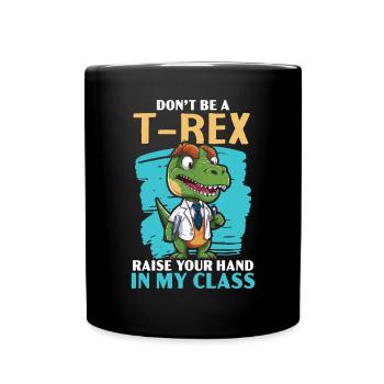Dinosaur Teacher Paleontology Teaching Dino - Full Colour Mug - black - Front