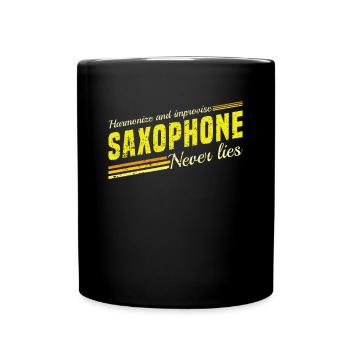 Harmonize & Improvise Saxophone never lies - Jazz - Tasse einfarbig - Schwarz - Vorne