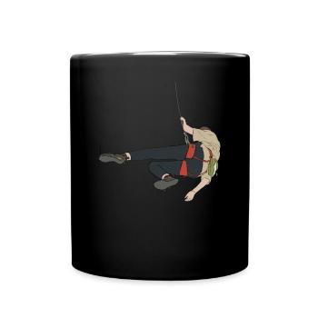 Sportklettern Speedklettern Alpinklettern Kraxler - Tasse einfarbig - Schwarz - Vorne