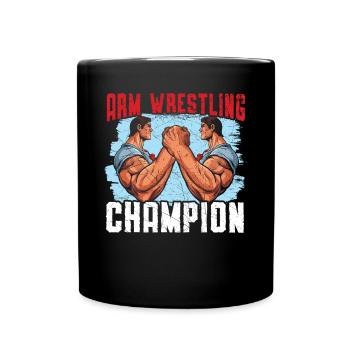 Arm Wrestling Trainer Arm Wrestler Wrist Wrestler - Full Colour Mug - black - Front