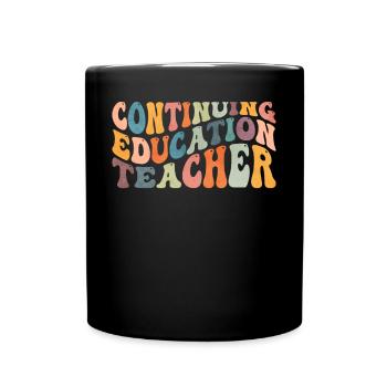 Groovy Teacher Training Lecturer - Full Colour Mug - black - Front