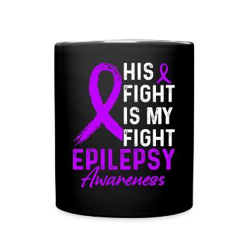 Fight against epilepsy - Full Colour Mug - black - Front