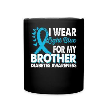 Portez du bleu clair pour prendre conscience de - Mug uni - noir - Devant