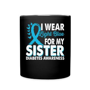 Portez du bleu clair pour prendre conscience de - Mug uni - noir - Devant