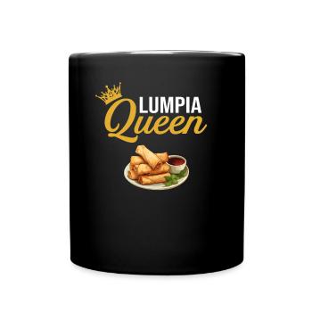 Lumpia Queen, Philippine Filipino Asian Food - Tasse einfarbig - Schwarz - Vorne