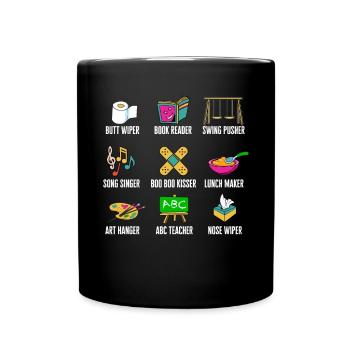 Childcare Teacher Educator - Full Colour Mug - black - Front