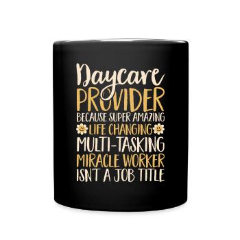 Childcare Teacher Educator - Full Colour Mug - black - Front