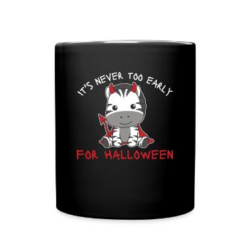 Zèbre il n’est jamais trop tôt pour les diables d’Halloween - Mug uni - noir - Devant