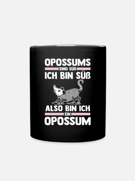 Opossum - Tasse einfarbig - Schwarz