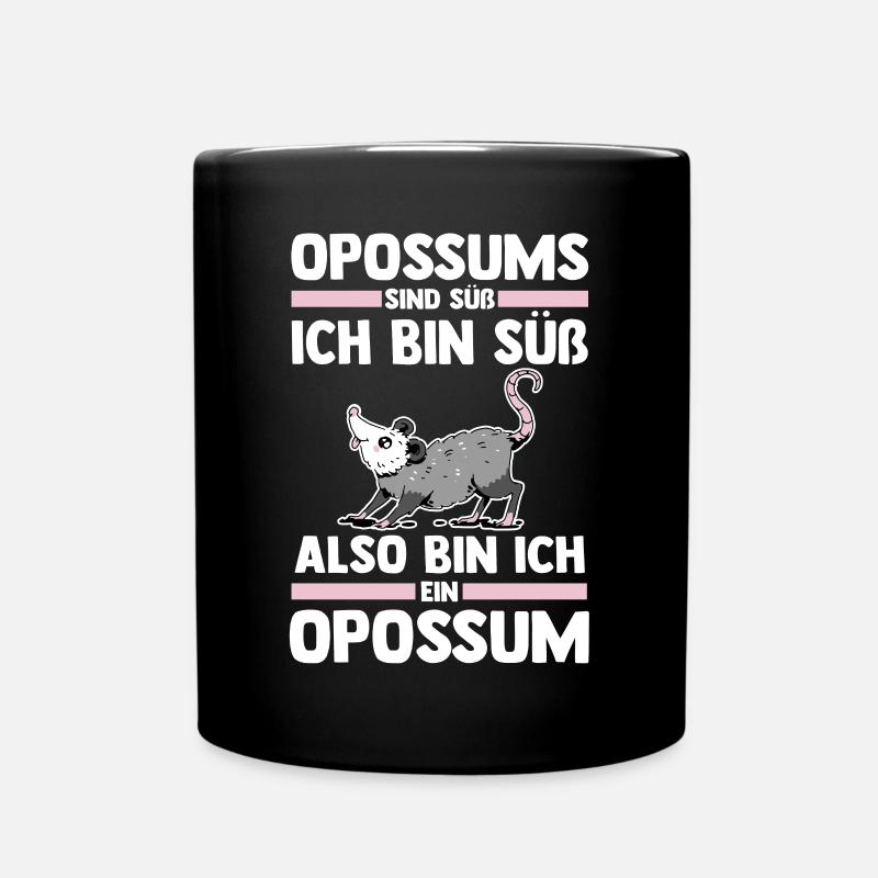 Opossum - Tasse einfarbig - Schwarz