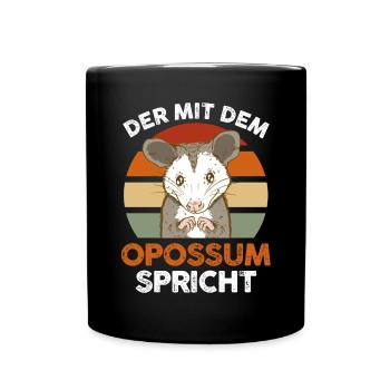 Opossum - Tasse einfarbig - Schwarz - Vorne