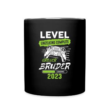 Großer Bruder 2023 Einzelkind Complete Gamer - Tasse einfarbig - Schwarz - Vorne