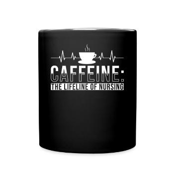 Nurse Caffeine is the lifeline - Full Colour Mug - black - Front