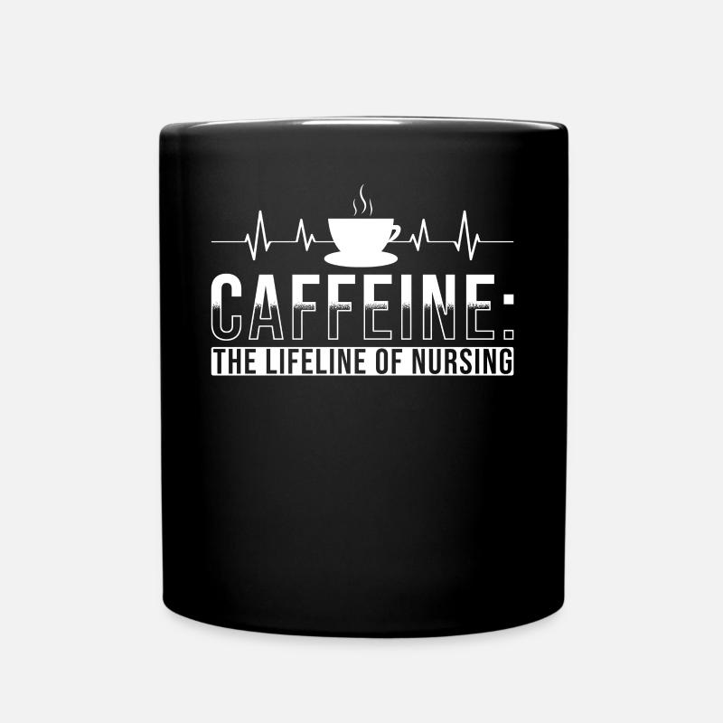 Infirmière La caféine est la bouée de sauvetage - Mug uni - noir