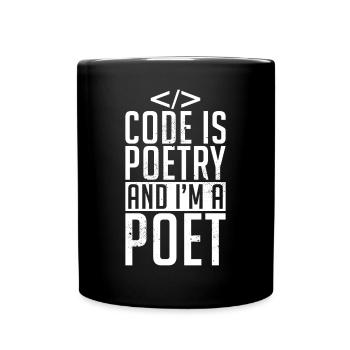 Programmer Developer Coder Code - Full Colour Mug - black - Front