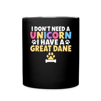 Great Dane Gifts - Full Colour Mug - black - Front