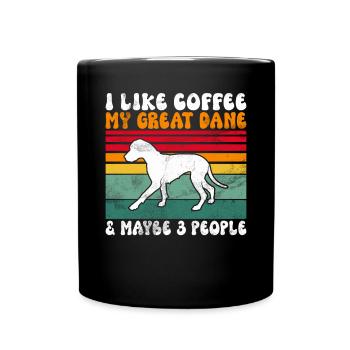 Great Dane Gifts - Tasse einfarbig - Schwarz - Vorne