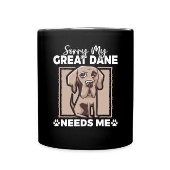 Great Dane Gifts - Tasse einfarbig - Schwarz - Vorne