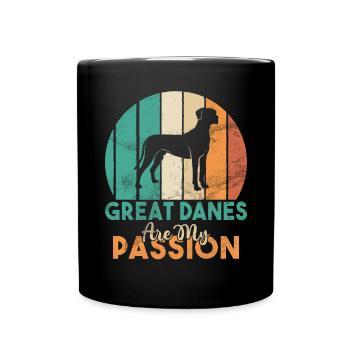 Great Dane Gifts - Tasse einfarbig - Schwarz - Vorne