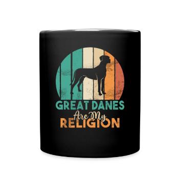 Great Dane Gifts - Tasse einfarbig - Schwarz - Vorne