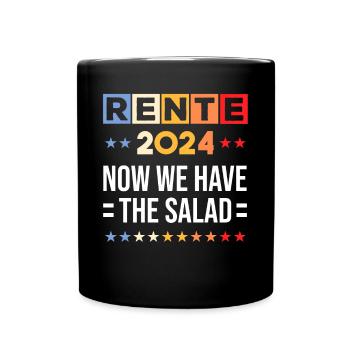 Rente 2024 Witzige Renten Sprüche Denglisch - Tasse einfarbig - Schwarz - Vorne