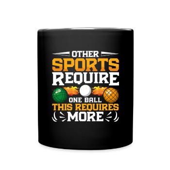 Funny Bocce Game - Full Colour Mug - black - Front