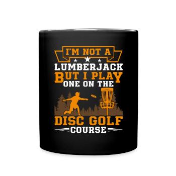 Let me play Discgolf - Full Colour Mug - black - Front