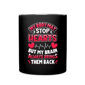 Nursing Assistent Design - Tasse einfarbig - Schwarz - Vorne