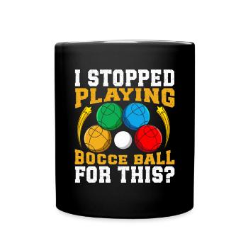 Funny Bocce Game - Full Colour Mug - black - Front